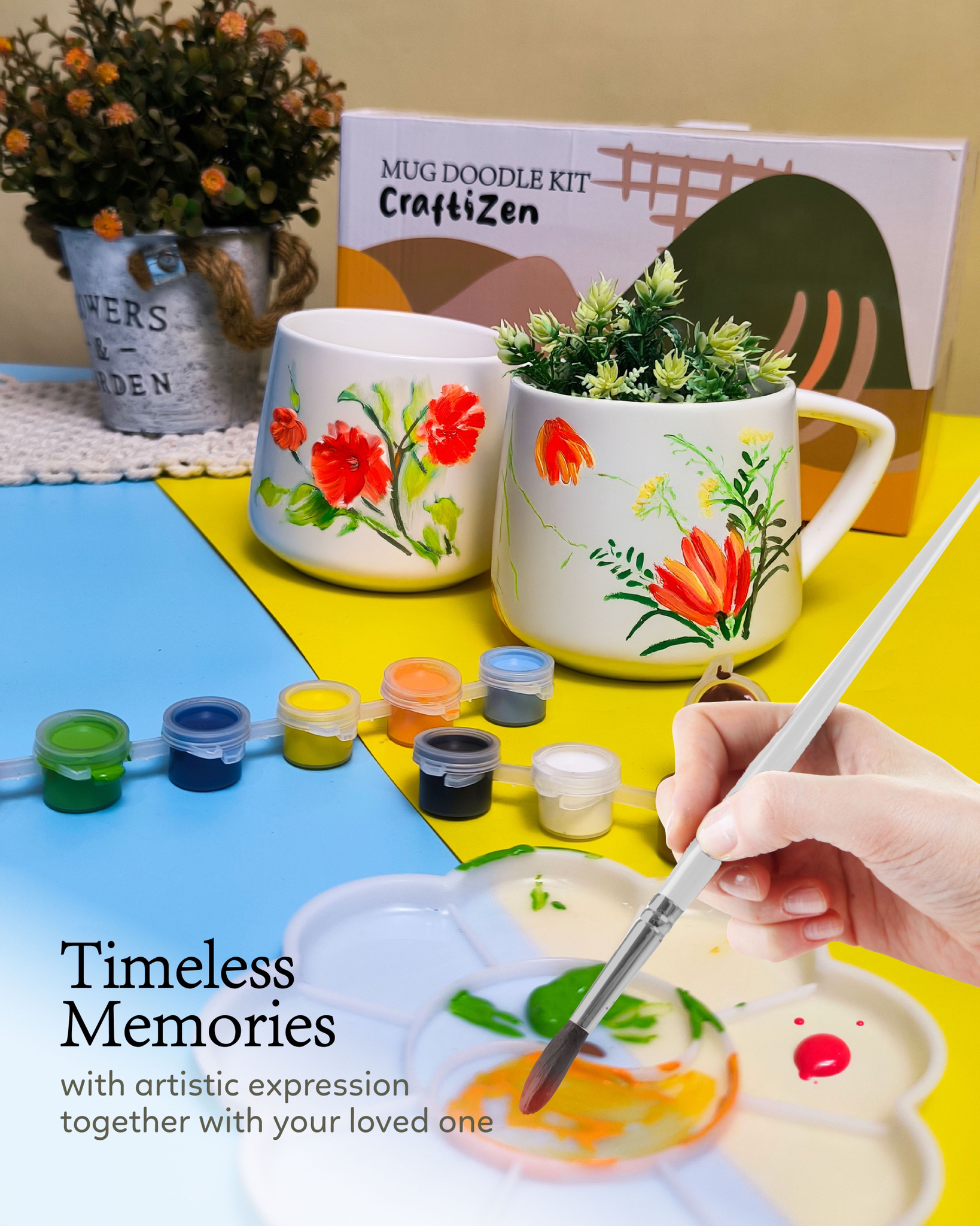 Beautiful hand-painted mug designs from our customers